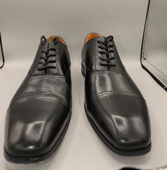 Florsheim Men's Corbetta Cap Toe Dress Shoes Black Leather Size 9.5 D NW…