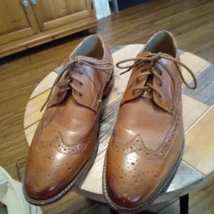 Florsheim Men's Marino Oxford Leather Cognac Dress Shoes Size 8.5D