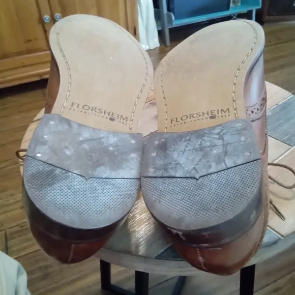 Florsheim Men's Marino Oxford Leather Cognac Dress Shoes Size 8.5D