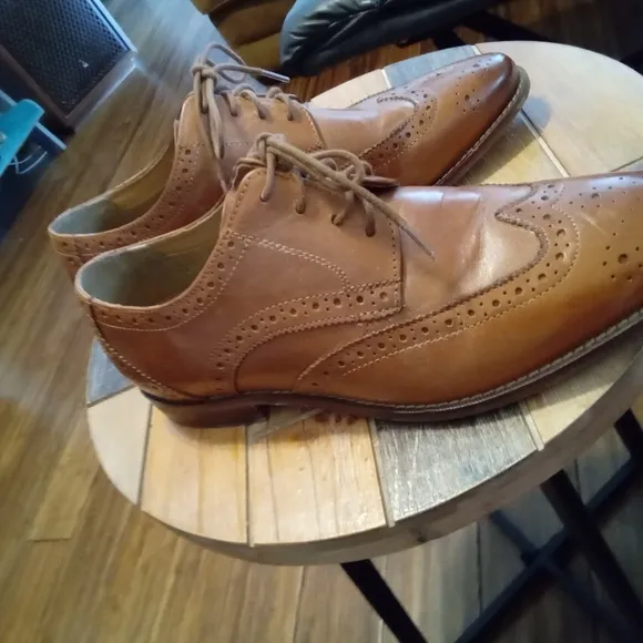 Florsheim Men's Marino Oxford Leather Cognac Dress Shoes Size 8.5D