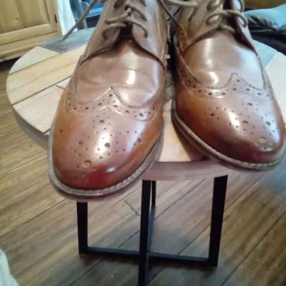 Florsheim Men's Marino Oxford Leather Cognac Dress Shoes Size 8.5D