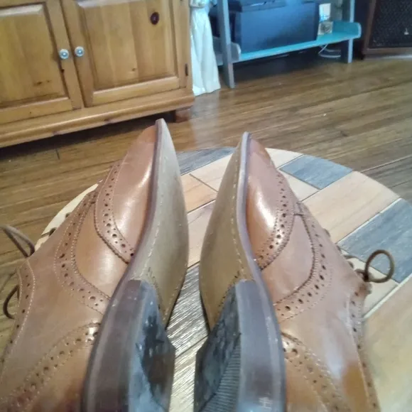 Florsheim Men's Marino Oxford Leather Cognac Dress Shoes Size 8.5D