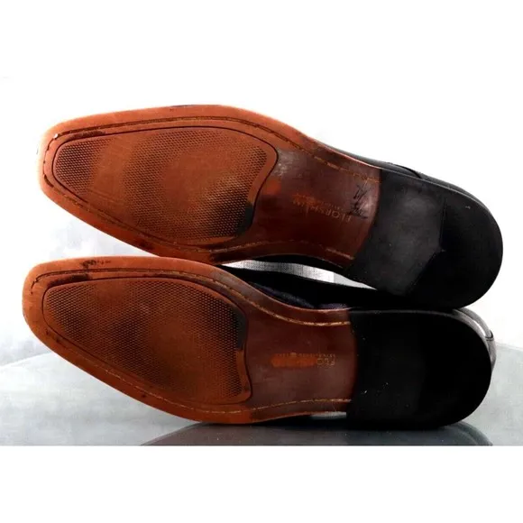 Florsheim Men's Medallion Toe Dress Shoes Size 12 Leather Black
