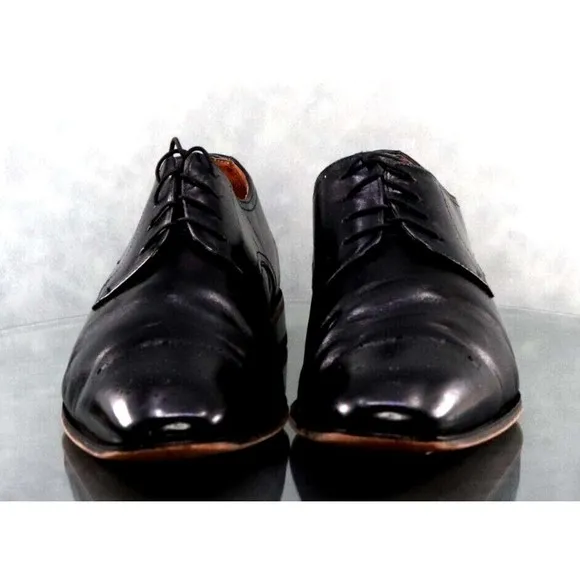 Florsheim Men's Medallion Toe Dress Shoes Size 12 Leather Black