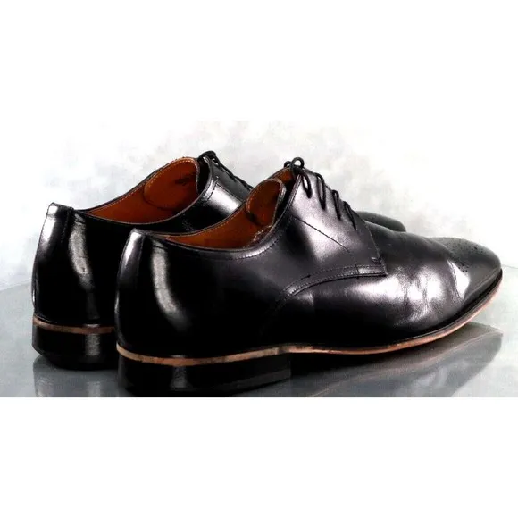 Florsheim Men's Medallion Toe Dress Shoes Size 12 Leather Black