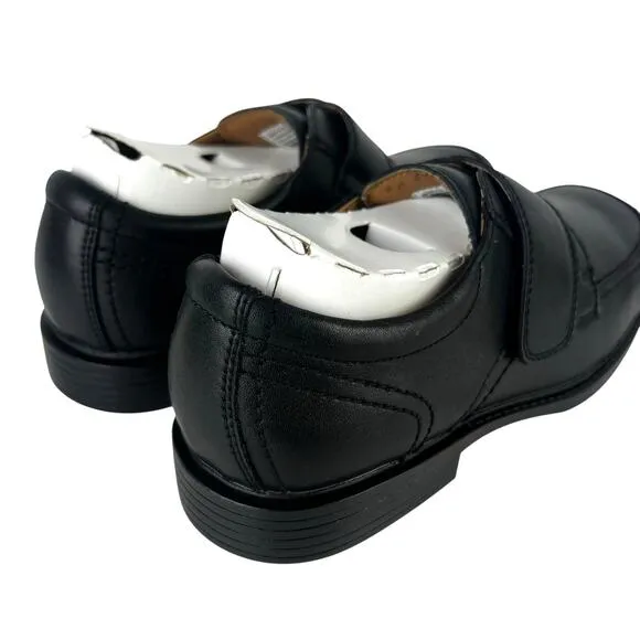 Florsheim NEW WIDE Berwyn Jr. II  Big Boys Moc Toe Hook &amp; Loop Strap Dress Shoes