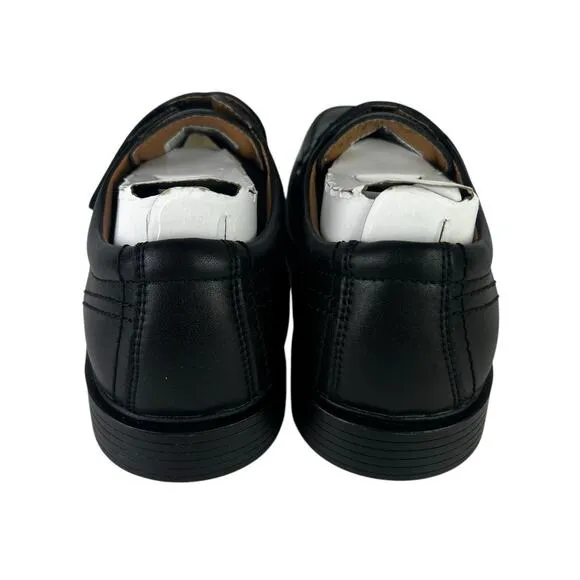 Florsheim NEW WIDE Berwyn Jr. II  Big Boys Moc Toe Hook &amp; Loop Strap Dress Shoes