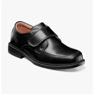 Florsheim NEW WIDE Berwyn Jr. II  Big Boys Moc Toe Hook &amp; Loop Strap Dress Shoes