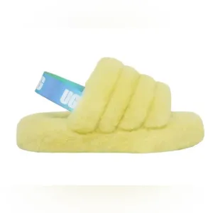 Fluff Yeah Quilted Shearling Slingback Slippers