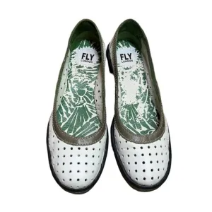 Fly London Yobe Perforated‎ Leather Wedge Shoes Women EU 38