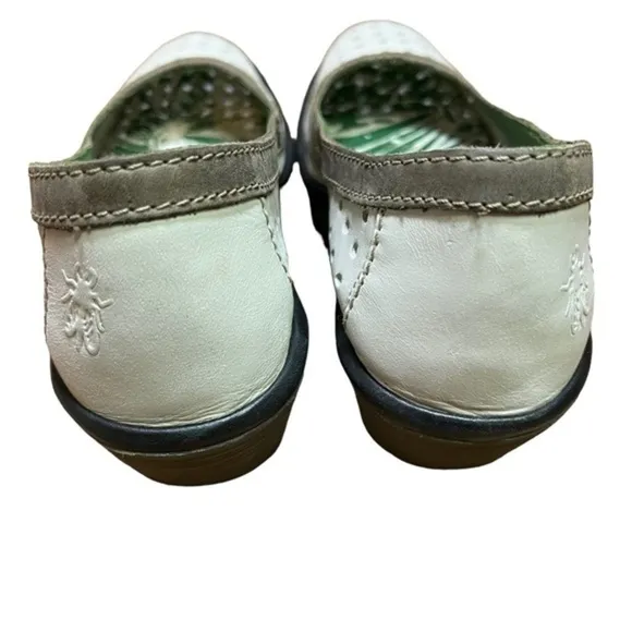 Fly London Yobe Perforated‎ Leather Wedge Shoes Women EU 38