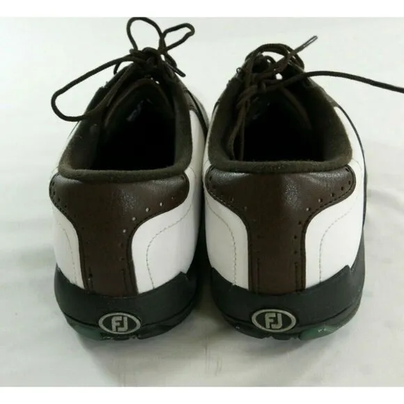 Foot Joy  Classic  Brown White Saddleback Golf Shoes Green Joys Mens Size 8 M