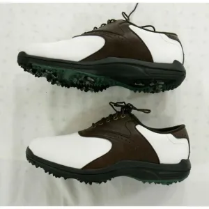 Foot Joy  Classic  Brown White Saddleback Golf Shoes Green Joys Mens Size 8 M