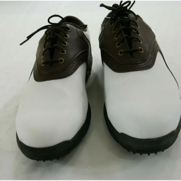 Foot Joy  Classic  Brown White Saddleback Golf Shoes Green Joys Mens Size 8 M