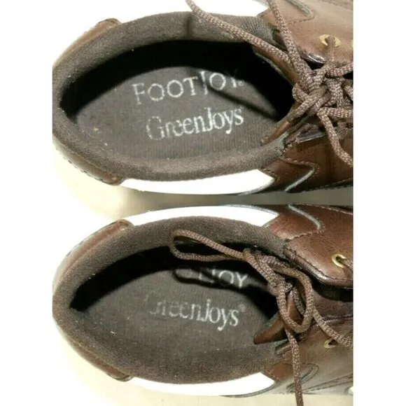 Foot Joy  Classic  Brown White Saddleback Golf Shoes Green Joys Mens Size 8 M