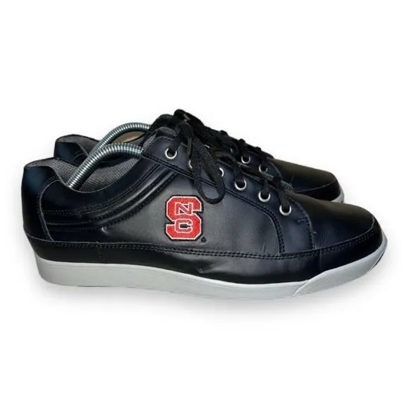 Foot Joy FJ Contour Casual NCSU Wolfpack Golf Shoes Black / Red Men's 9
