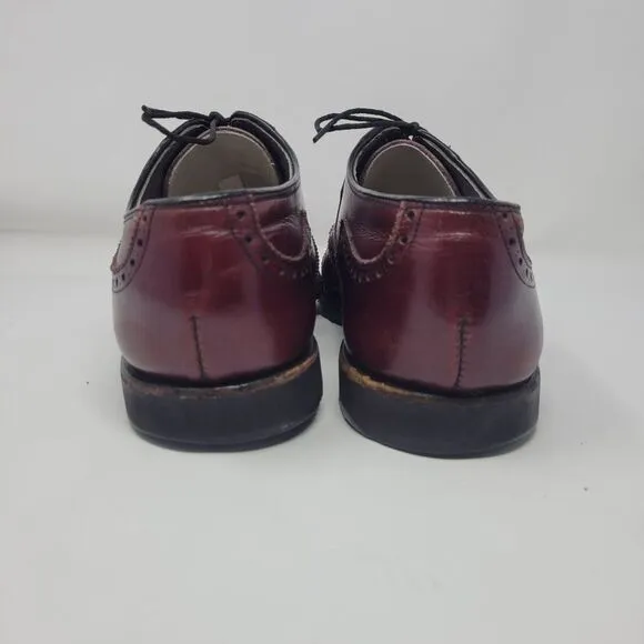 FOOTJOY Classic Men's Size 10.5 C Shoes Red Spikeless Golf Wingtip Dress Oxford