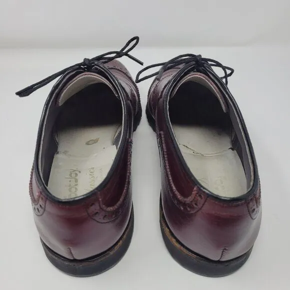 FOOTJOY Classic Men's Size 10.5 C Shoes Red Spikeless Golf Wingtip Dress Oxford