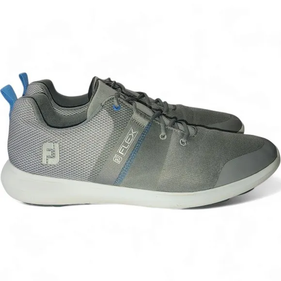 FootJoy Flex Men's Golf Shoes Gray/Blue Size 15 Spikeless Comfort