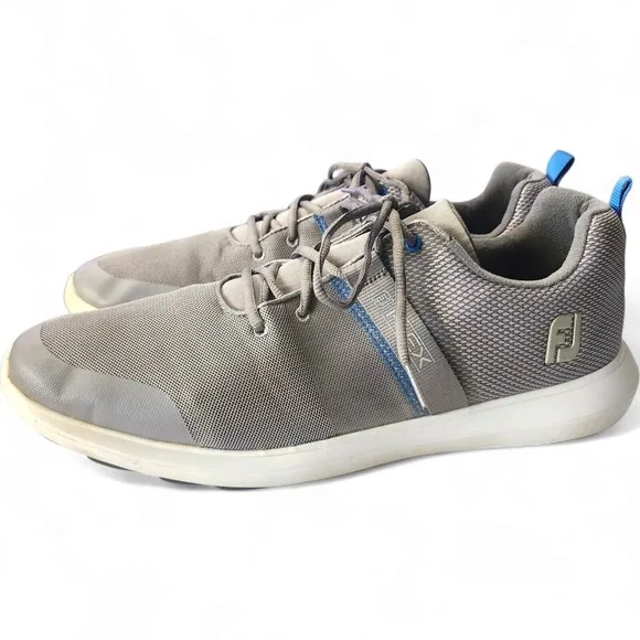FootJoy Flex Men's Golf Shoes Gray/Blue Size 15 Spikeless Comfort
