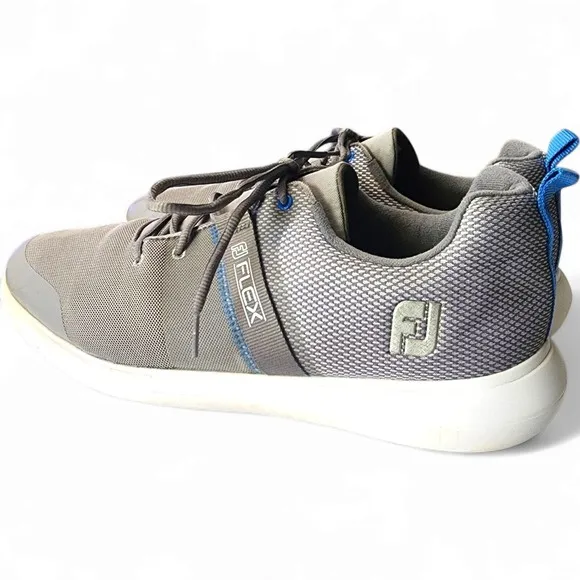 FootJoy Flex Men's Golf Shoes Gray/Blue Size 15 Spikeless Comfort