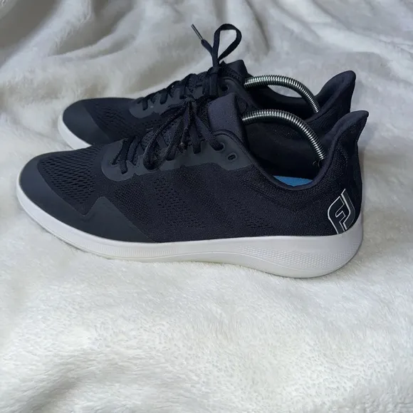 FootJoy Mens 11.5 M Shoes Flex Spikeless Golf Navy Blue Lightweight Mesh Lace Up