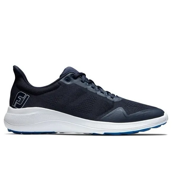 FootJoy Mens 11.5 M Shoes Flex Spikeless Golf Navy Blue Lightweight Mesh Lace Up