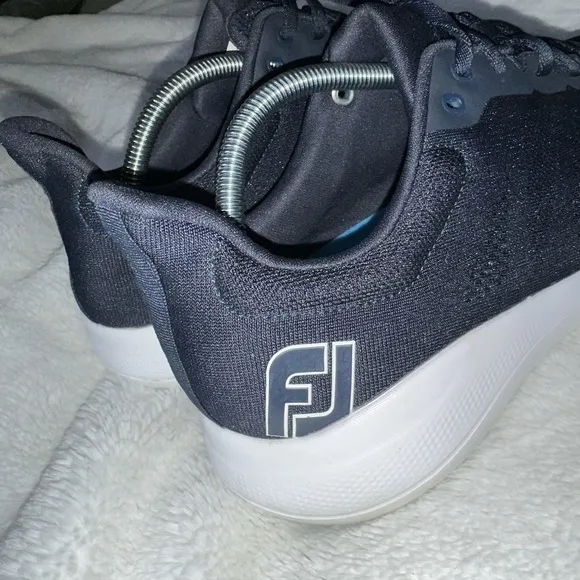 FootJoy Mens 11.5 M Shoes Flex Spikeless Golf Navy Blue Lightweight Mesh Lace Up