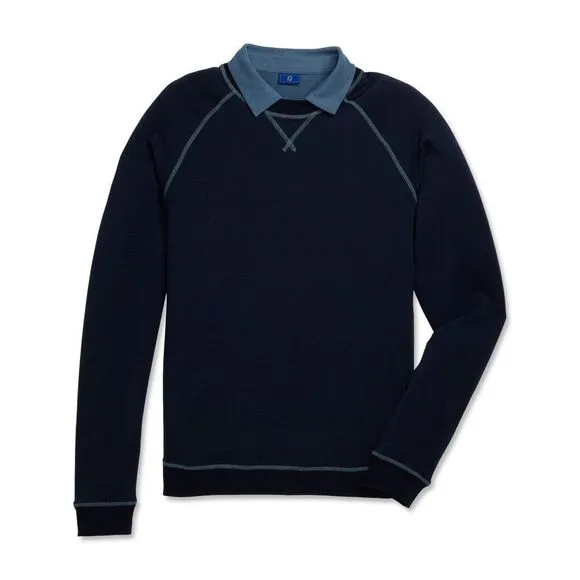 FootJoy Men's‎ 2XL French Terry Golf Crewneck Pullover | Navy | Modern Lifestyle