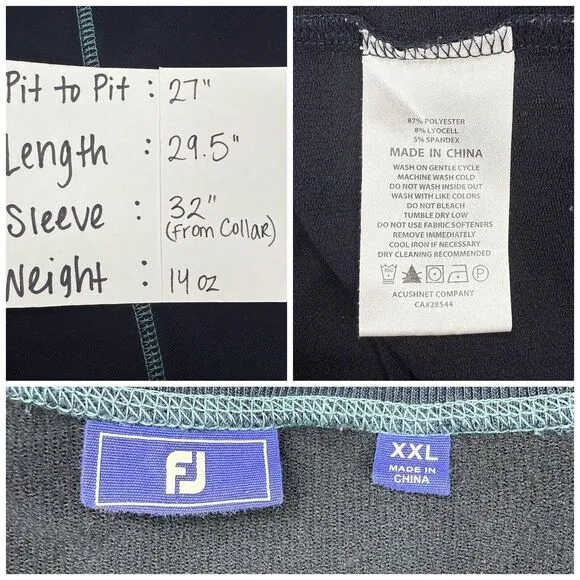 FootJoy Men's‎ 2XL French Terry Golf Crewneck Pullover | Navy | Modern Lifestyle