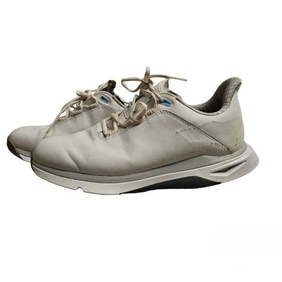 FootJoy Men's Pro SLX Ortholite x25 Spikeless Golf Shoes Sz 10 White Waterproof