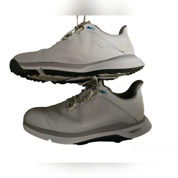 FootJoy Men's Pro SLX Ortholite x25 Spikeless Golf Shoes Sz 10 White Waterproof