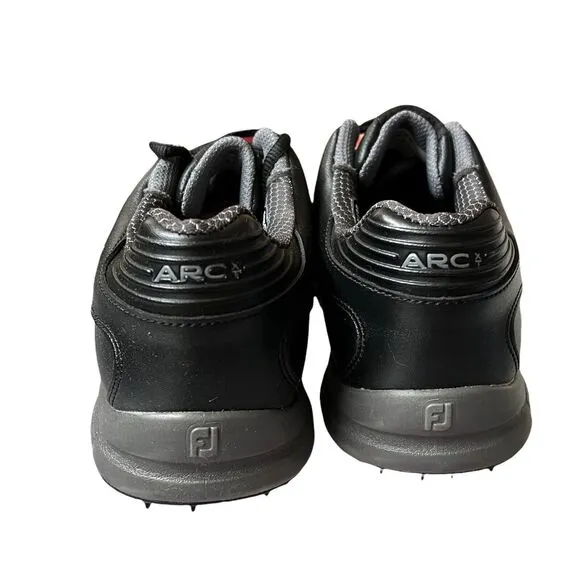 FootJoy Shoes ARC XT Mens 8 Black Golf Waterproof Softspikes SofCollar 59743