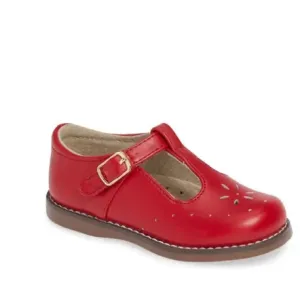 Footmates Sherry Mary Jane Shoes Red Leather Strap EXCELLENT CONDITION Size 11
