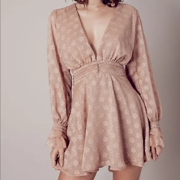 For Love &amp; Lemons Modern Love Honey Mini Dress