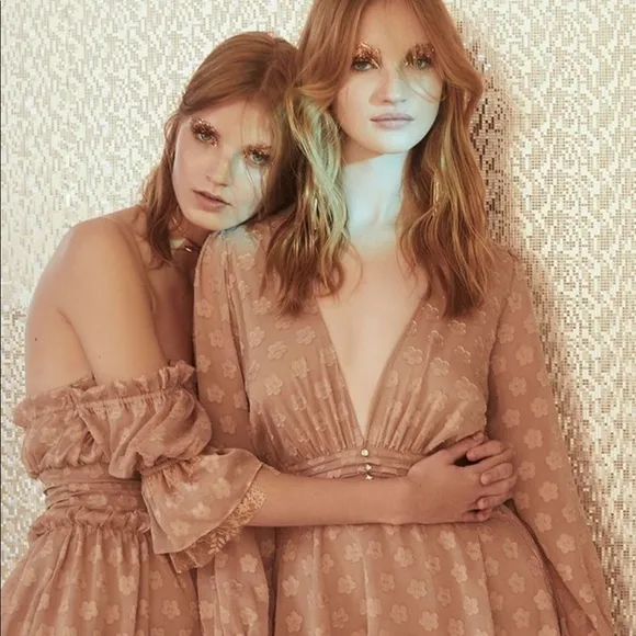 For Love &amp; Lemons Modern Love Honey Mini Dress