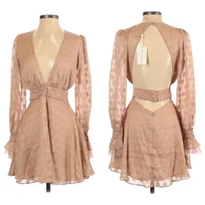 For Love &amp; Lemons Modern Love Honey Mini Dress