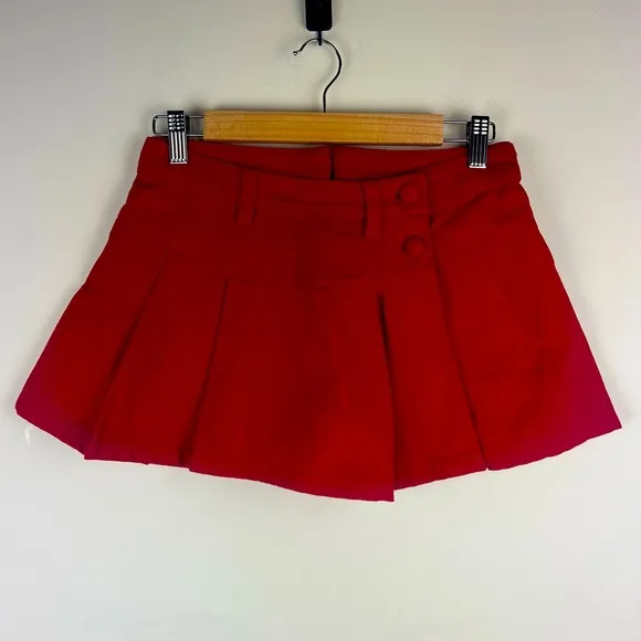 Free People | Academia Schoolgirl Serena Micro Skirt Skort Salsa | 2