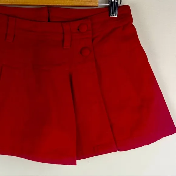 Free People | Academia Schoolgirl Serena Micro Skirt Skort Salsa | 2