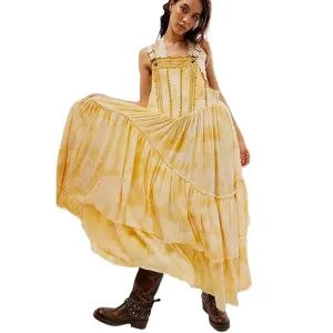 Free People Bali Devon Skirtall Italian Straw Combo Size M