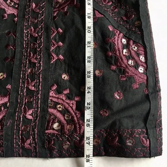 FREE PEOPLE BLACK DRESS LTD EDITION RaRe FESTIVAL Boho Babe Hippie IBIZA VIBE 2‎