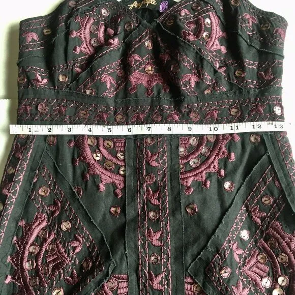 FREE PEOPLE BLACK DRESS LTD EDITION RaRe FESTIVAL Boho Babe Hippie IBIZA VIBE 2‎