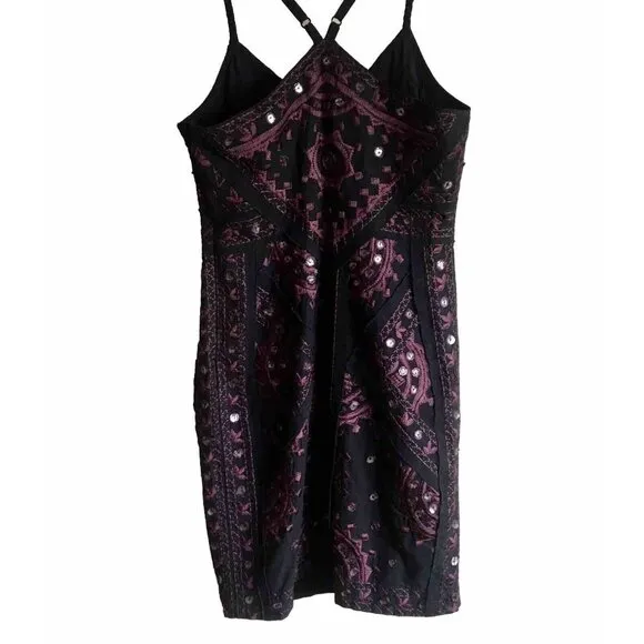 FREE PEOPLE BLACK DRESS LTD EDITION RaRe FESTIVAL Boho Babe Hippie IBIZA VIBE 2‎
