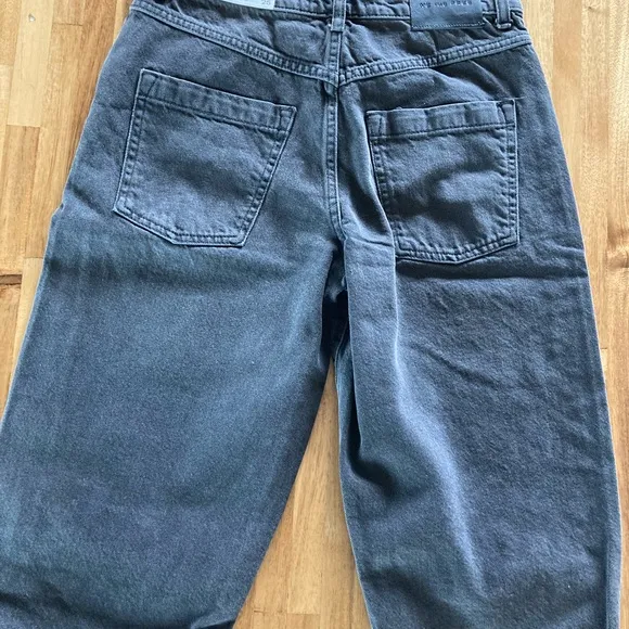 Free People Black Jam Session Denim Bermuda Shorts