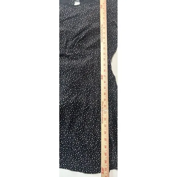 Free People Black Polka‎ Dot Dress Size 10 Open Back Fit and Flare Classic