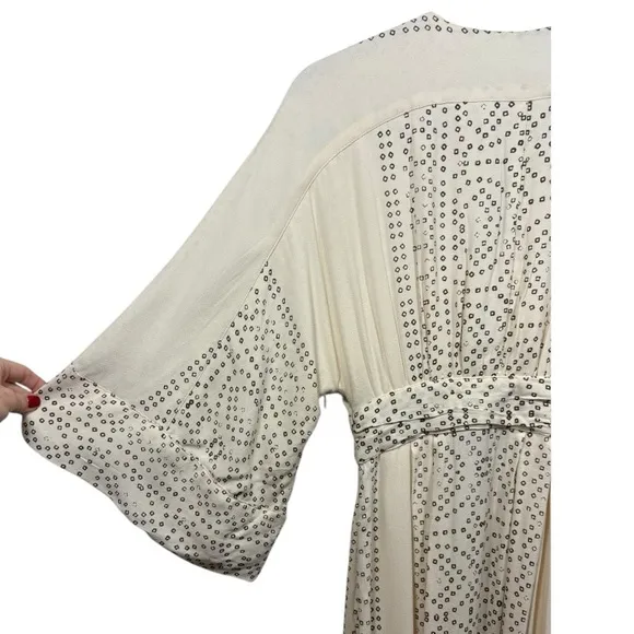 Free People Boho Modern Kimono Maxi Dress Ivory 0