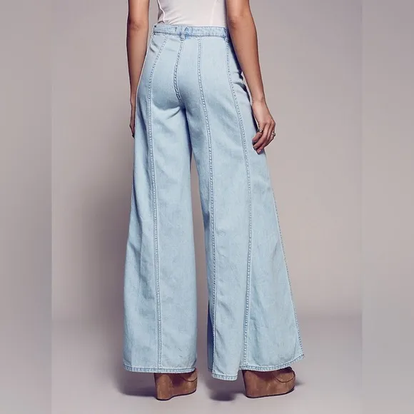 Free People Gilmore Wide Leg Denim Jeans