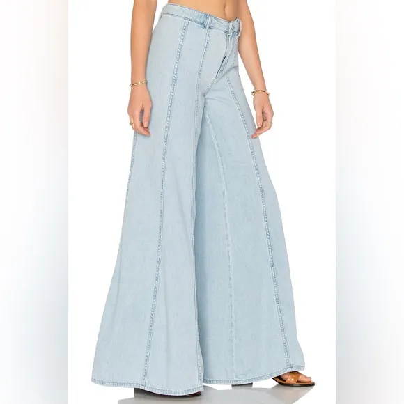 Free People Gilmore Wide Leg Denim Jeans