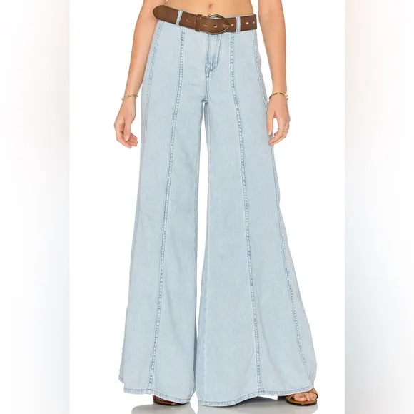 Free People Gilmore Wide Leg Denim Jeans