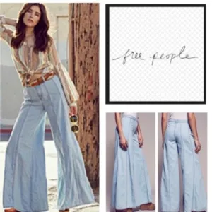 Free People Gilmore Wide Leg Denim Jeans
